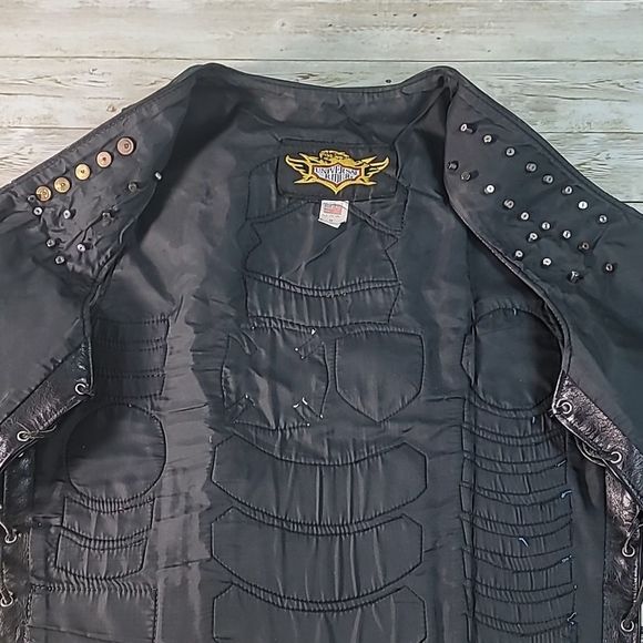 REAL Women's Biker Vest Cut with Patches & Pins from Wild Fire HOG Villa Park IL - Picture 13 of 16